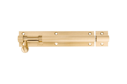 Satin Brass Straight Barrel Bolt, 150 x 31mm