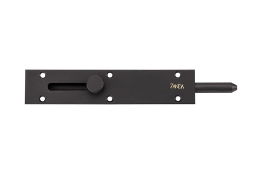 Matt Black Reverse Barrel Bolt, 150 x 31mm, 40mm Throw